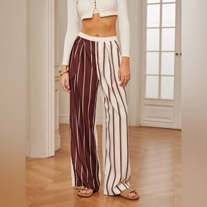 Commense two-tone pinstripe pants